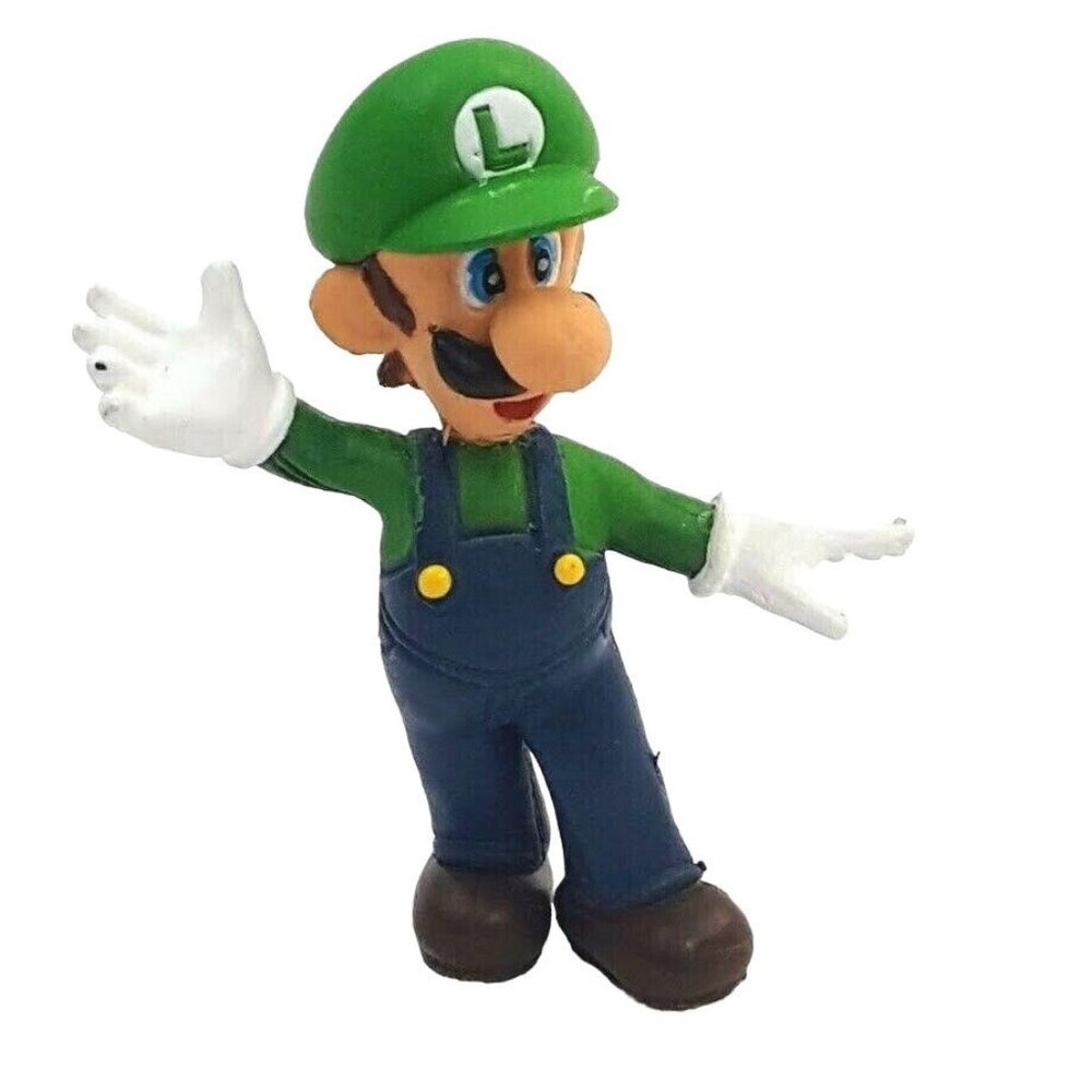 Nintendo 2003 Super Mario Bros Brothers Luigi Toy PVC Action Figure 2"